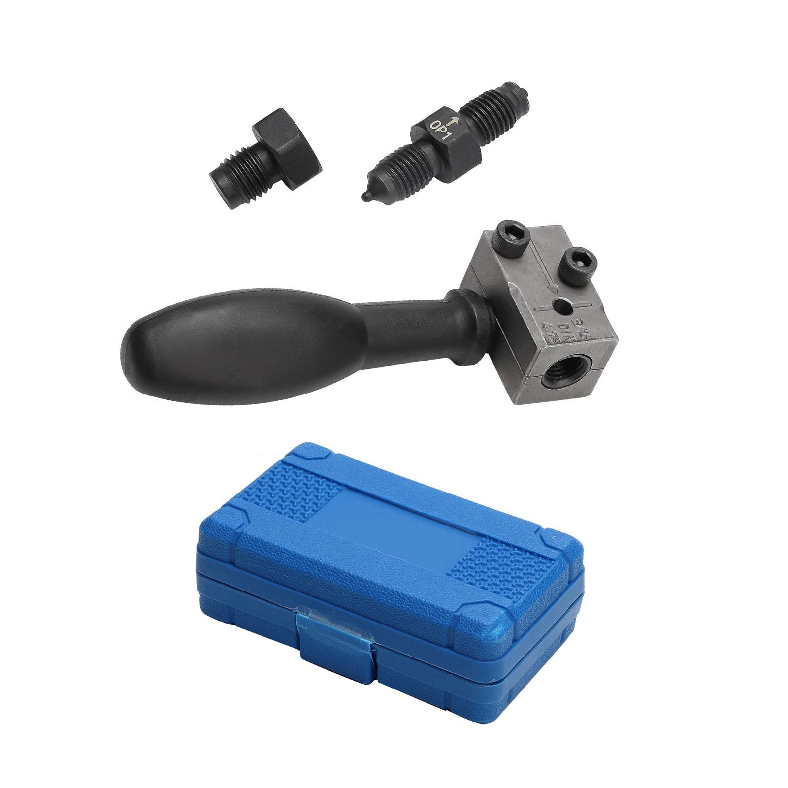 3/16″ Pipe Flaring Tool Set with Rust-Resistant Adapters for Workshop Use & Case