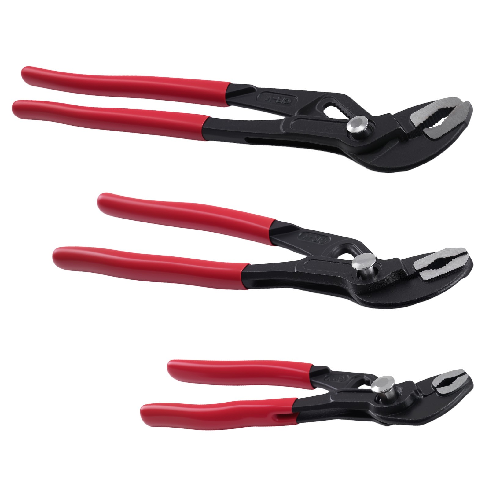 Self-Locking Water Pump Pliers 3pc 7″ 10″ 12″ Non-Slip Carbon Steel Tool