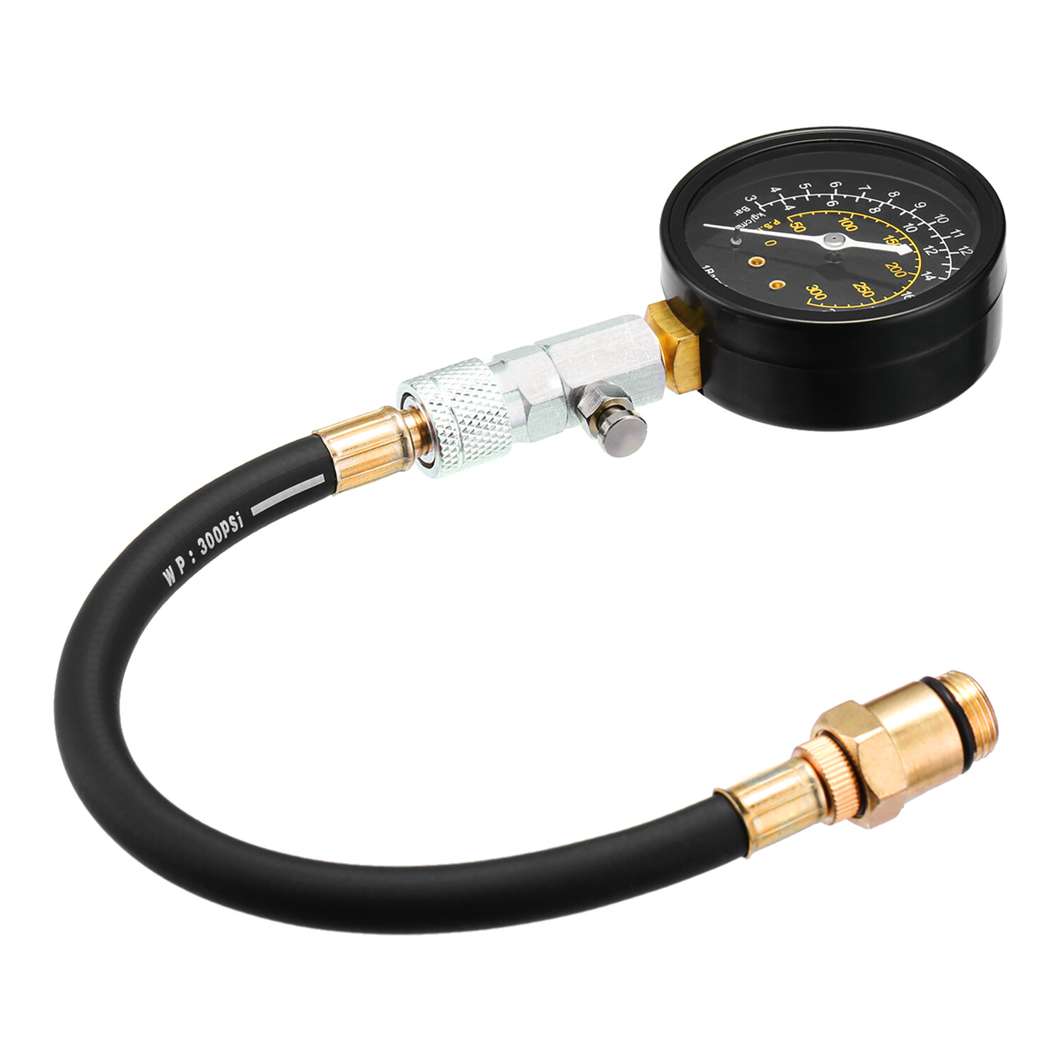 300PSI Engine Cylinder Compression Gauge Tester Kit Gas Diagnostic Tester Set US