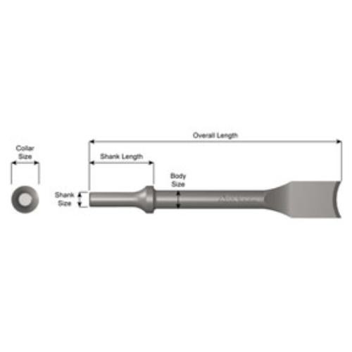Ajax Tool Works A902 Pneumatic Bit Tailpipe Cutter 6.87″ .401 Shank