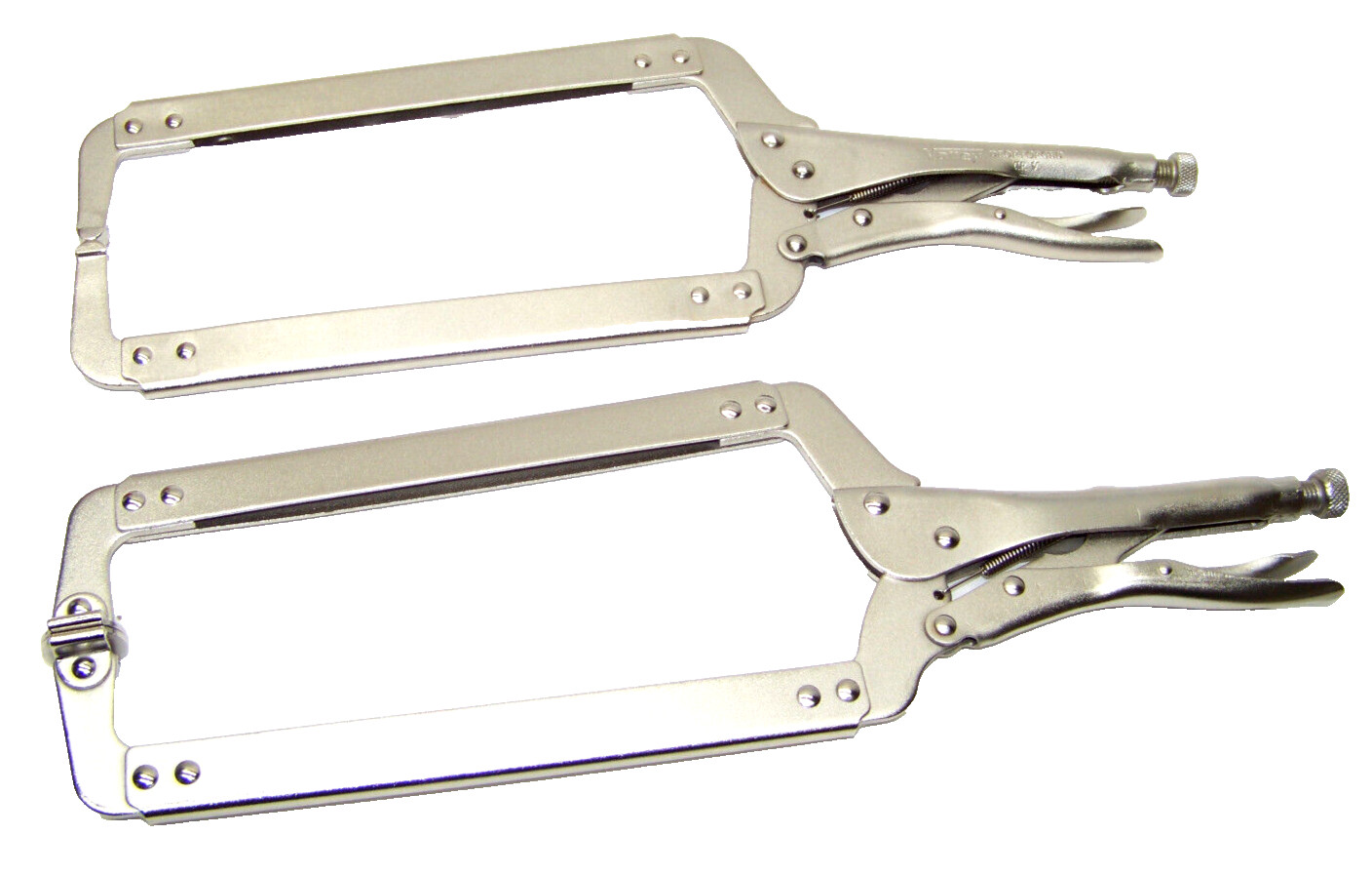 2pc 18″ Locking C Clamp 1 Swivel End Pad 1 regular end tip Combo Welding Pliers