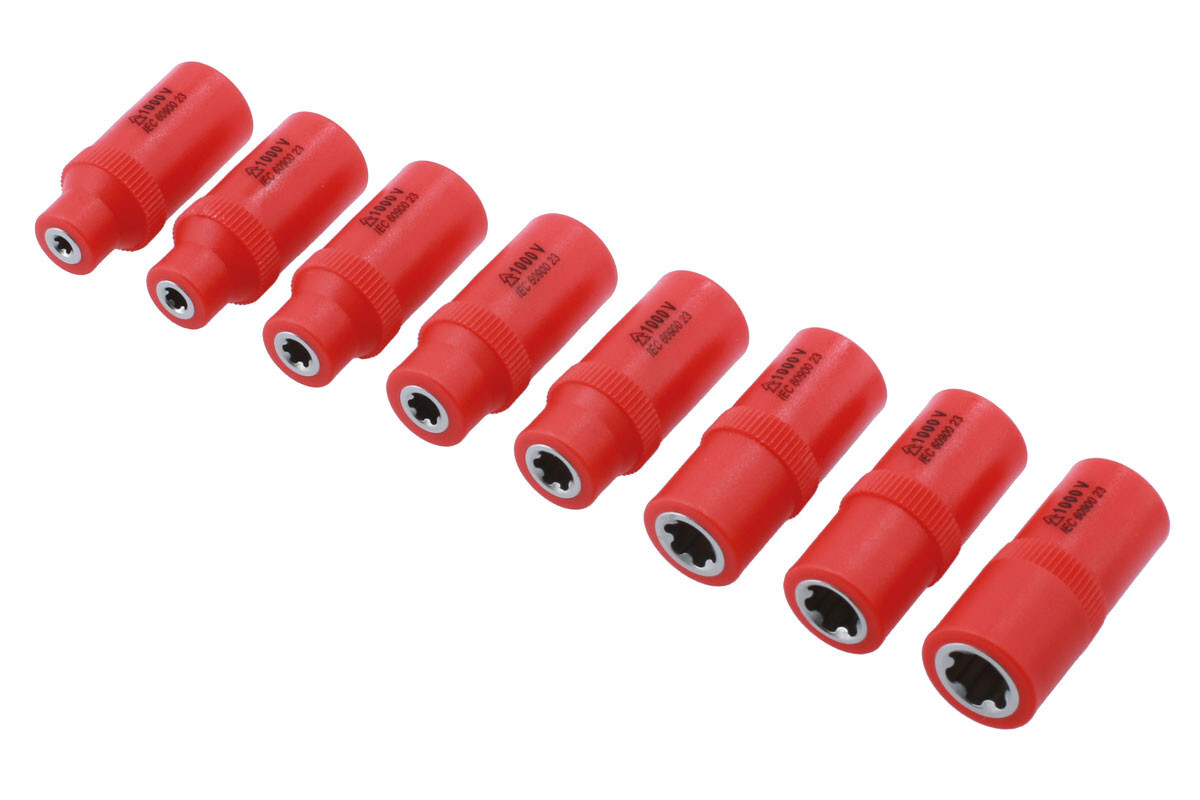 Insulated Torx Plus® Socket Set 1/4″D 8 Piece Set EP4 – EP12 Hybrid EV Vehicles