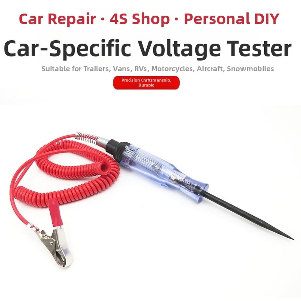 6V 12V 24V Automotive Voltage Tester Pen with Bright LED and Metal Tip