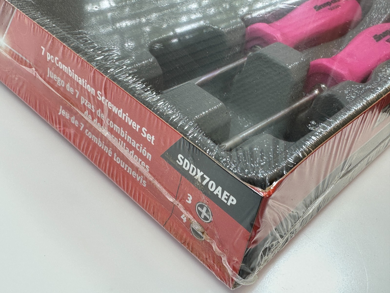 NEW Snap-on Tools 7pc LIMITED ELECTRIC PINK Hard Grip Screwdriver Set, SDDX70AEP