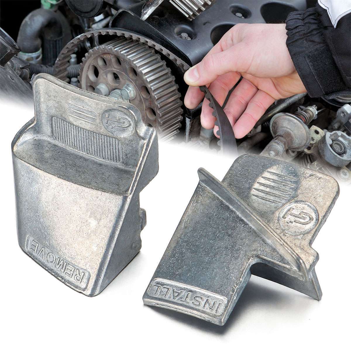 2PCS Metal Stretch Belt Remover & Installer Tool Kit Set For Car Auto