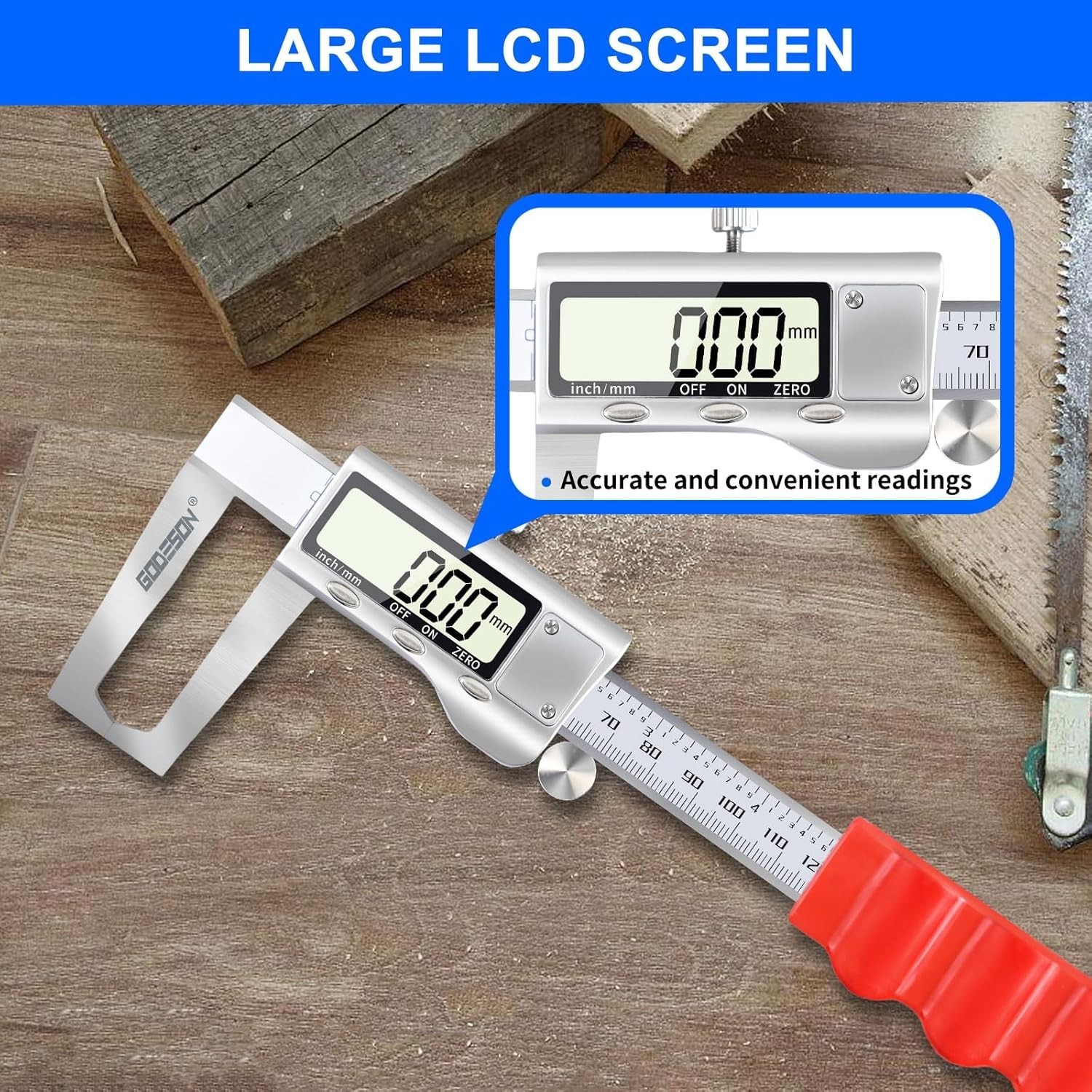 Precision Digital Disc Brake Micrometer 0-150mm Stainless Steel Measuring Tool