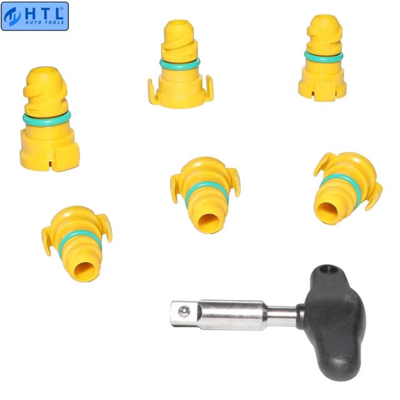 7Pcs Oil Drain Plug w/ Tool For Ford F150 Mustang Bronco Edge Explorer 2.7L 5.0L