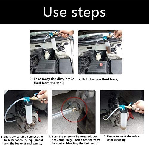 Universal Auto Brake Fluid Extractor & Power Steering Oil Change Tool Kit for Ca