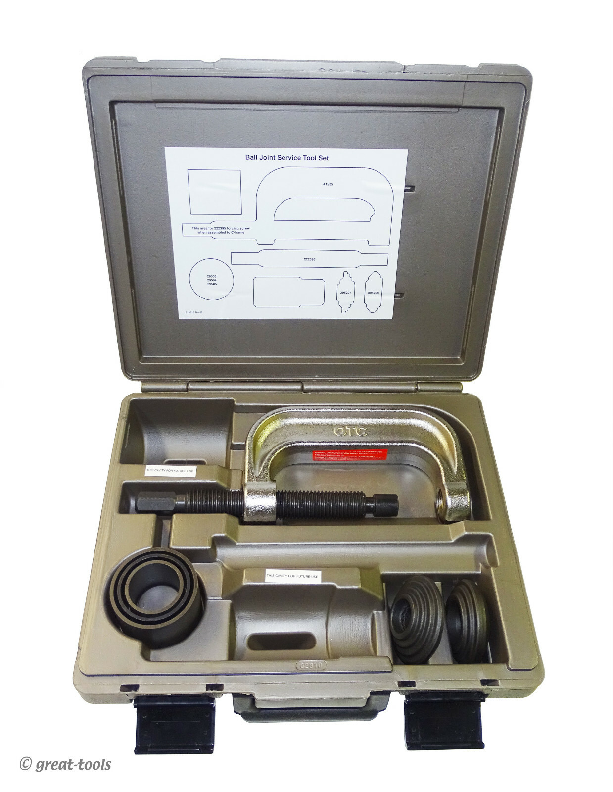 BALL JOINT SERVICE SET – OTC Tools – U-joint c-frame press – automotive tool