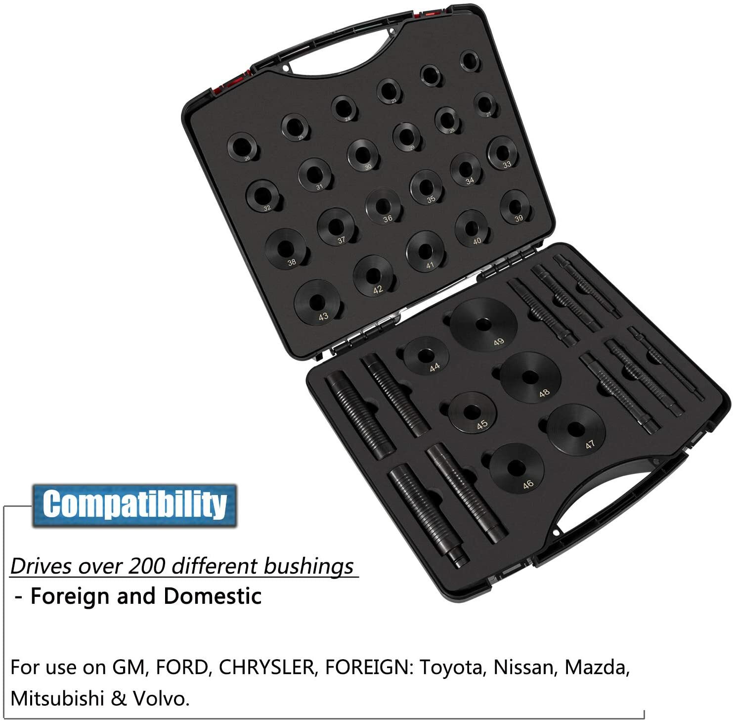 39PC T-0220-39 Master Bushing Driver Tool Kit for Chrysler GM Ford Transmissions