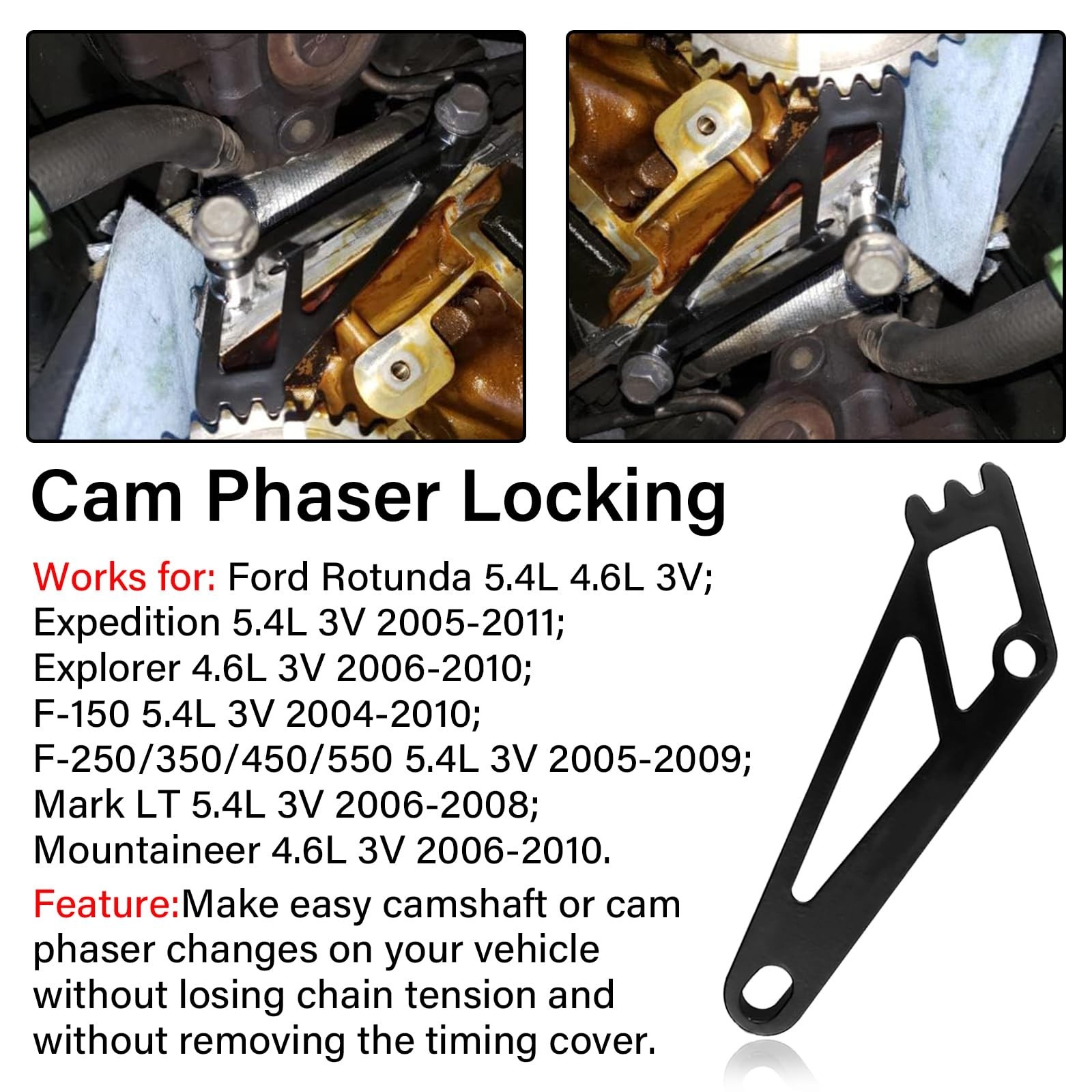 Engine Timing Repair Kit, Cam Phaser Tool, Crankshaft Wrench & Chain Lock Tool f