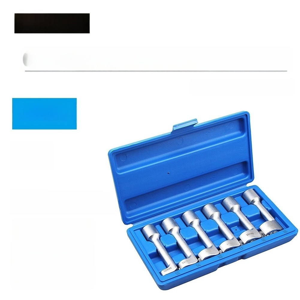 12mm 14mm 17mm 18mm 19mm Fuel Injector Socket Wrench Set 6 Pc 1/2 Inch Drive
