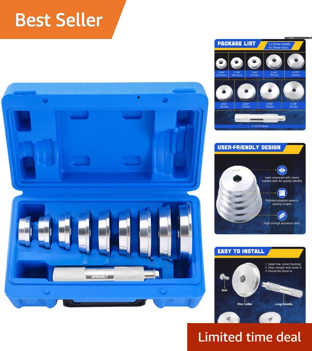 Precision Install 10-Piece Bearing Race & Seal Driver Set – Lightweight Aluminum