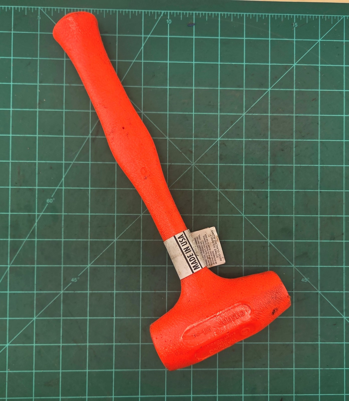 Mac Tools CH50DS 28 oz Long Handle ORANGE Dead Blow Dual End Hammer USA