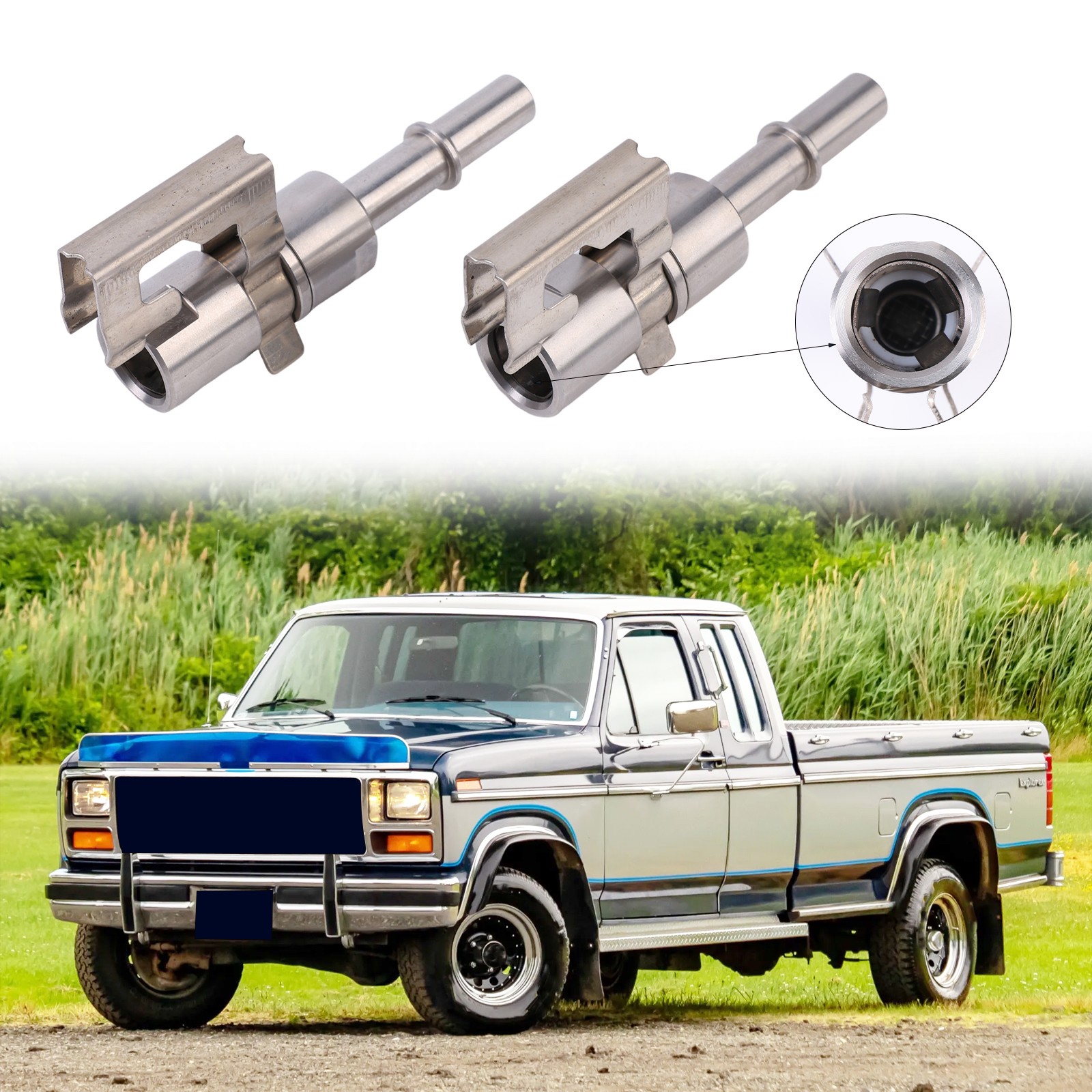 2x Fuel Pump Return Pipe Check Valve Joints Joint for Ford F150 F250 F350 90 91