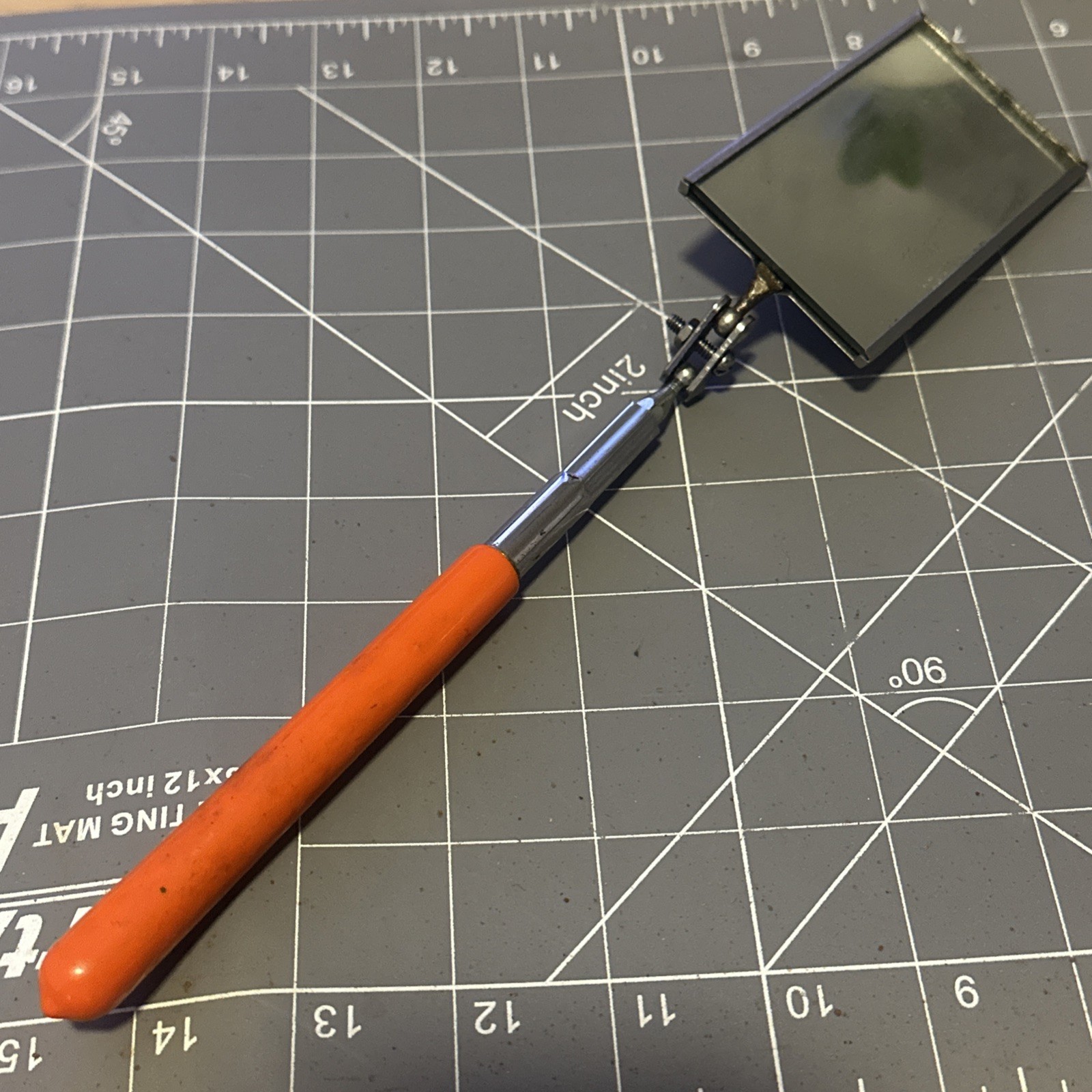 Craftsman Stainless Inspection Mirror Tool USA 2″ Rectangle , 11 To 15″ Length