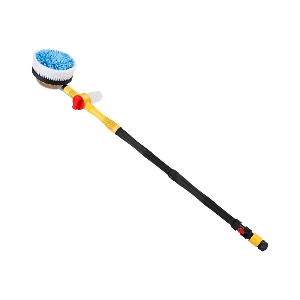 for For Garden Hose Compatible Rotating Car Wash Brush with Foam Dispenser