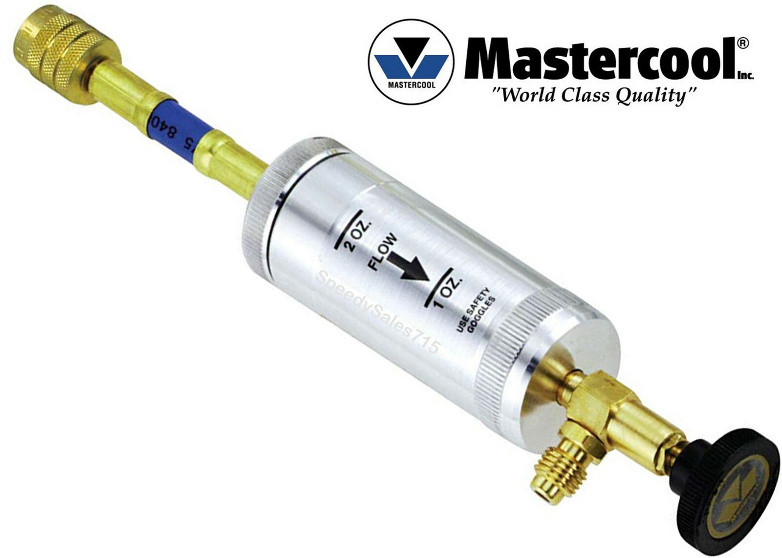 Mastercool 82375 R134A Oil Injector Silver Metal Can 2oz New Free Shipping USA