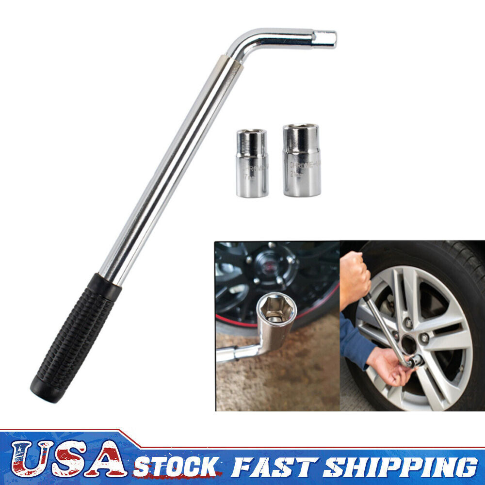 Wrench 4 Way Lug Nut Tool Extendable Adjustable Lug Nut Socket Wheel Tire Change