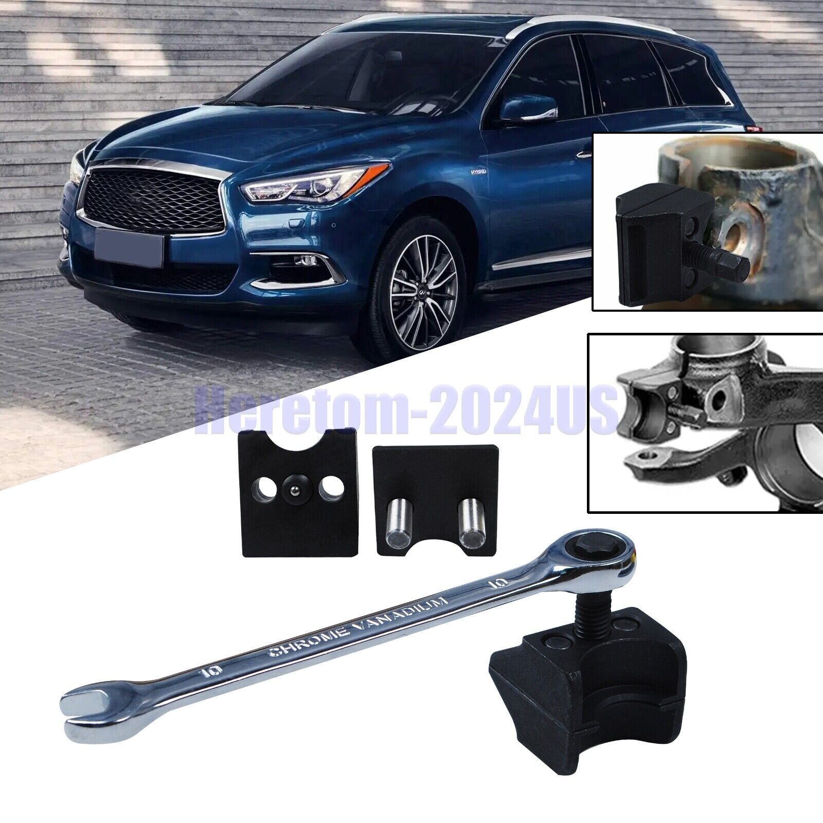 Suspension Strut Hub Knuckle Spreader Tool For Ford Peugeot VW BMW Audi w/Wrench