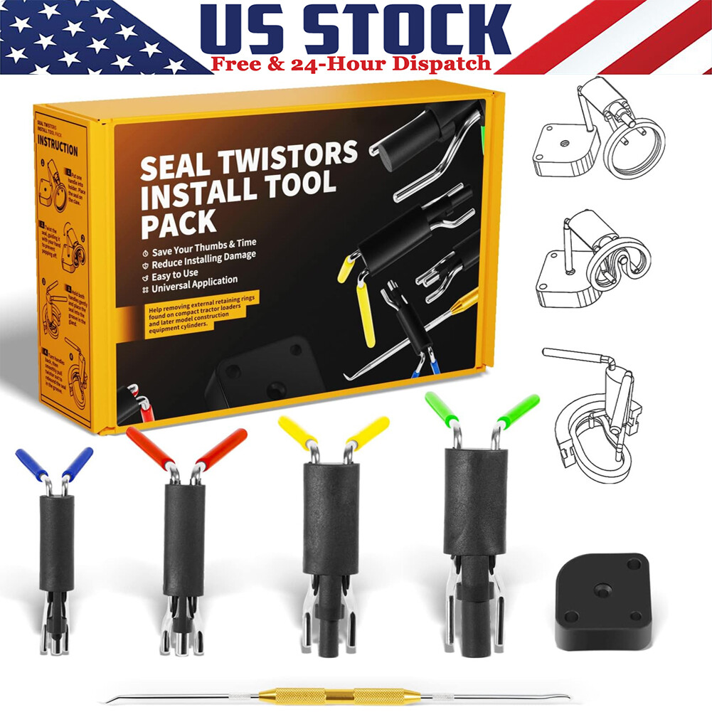 Rod Seal Install Tool Set Hydraulic U-Cup Twistor Installation Tool (Pack of 6)