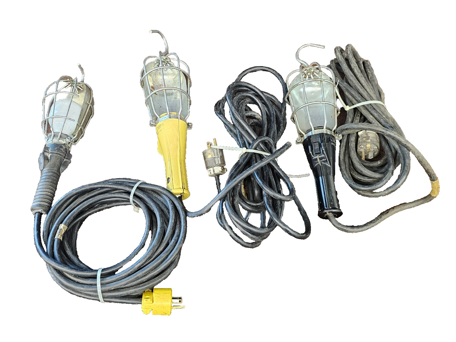 3 Unicor Extension Trouble Automotive Work Hanging Light 25′ Cord Incandescent