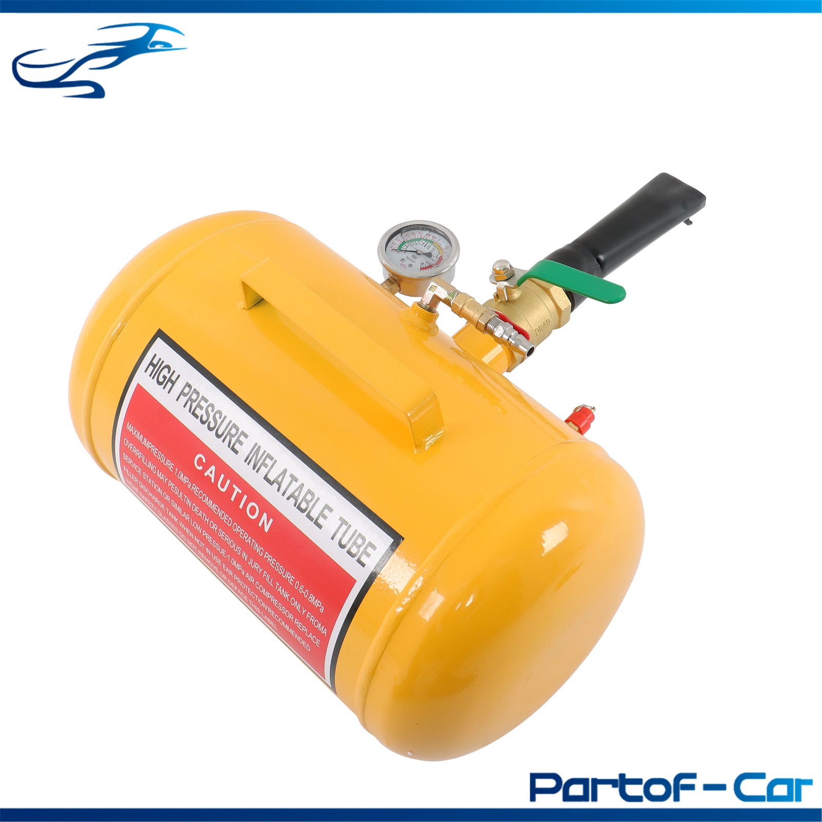 Yellow 5 Gallon 145PSI Heavy Duty Air Tire Bead Seater Blaster Seating Tool