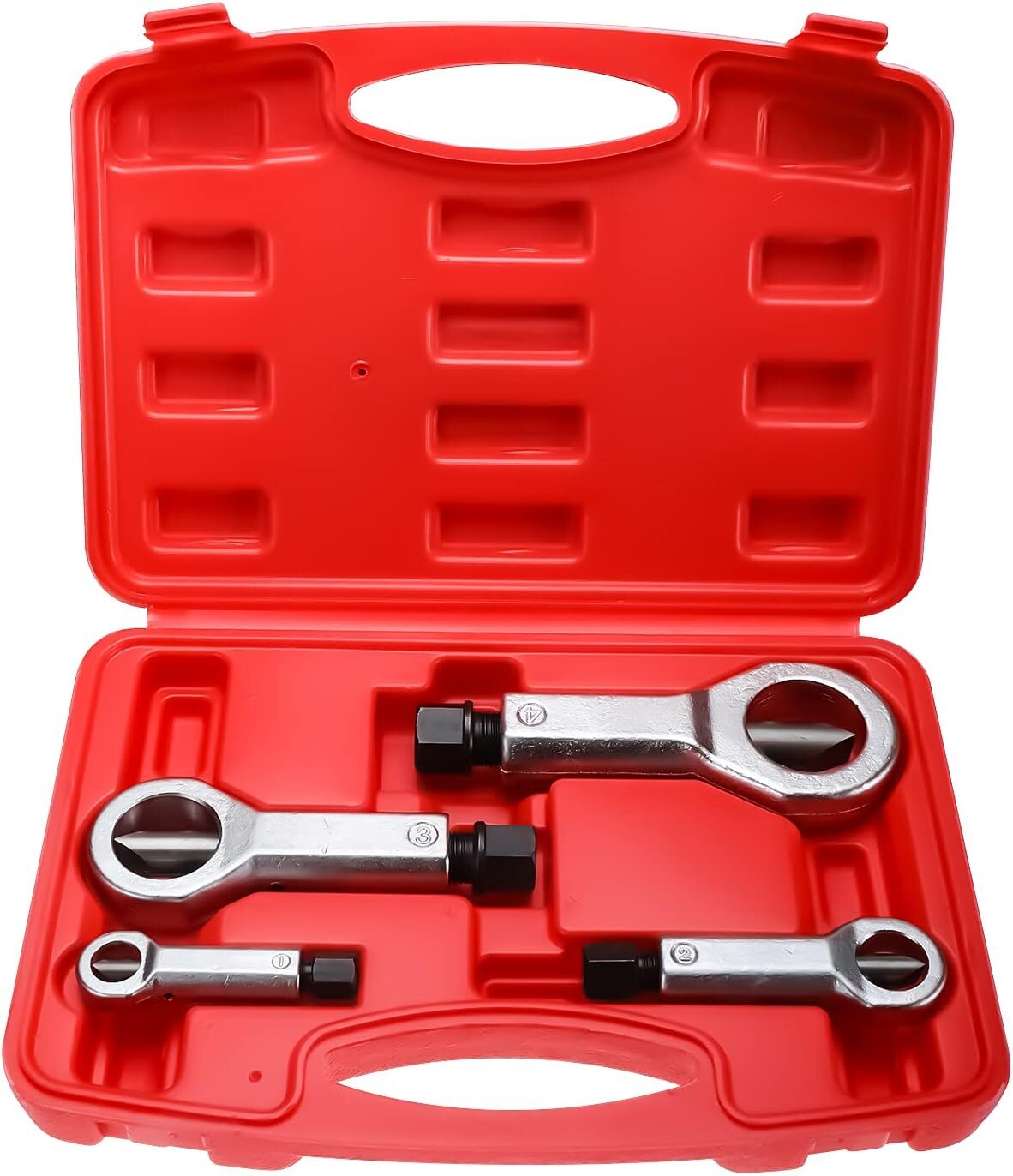 4Pcs Nut Splitter Cracker Set Heavy Duty 9-27mm Damaged Bolt Remover Tool