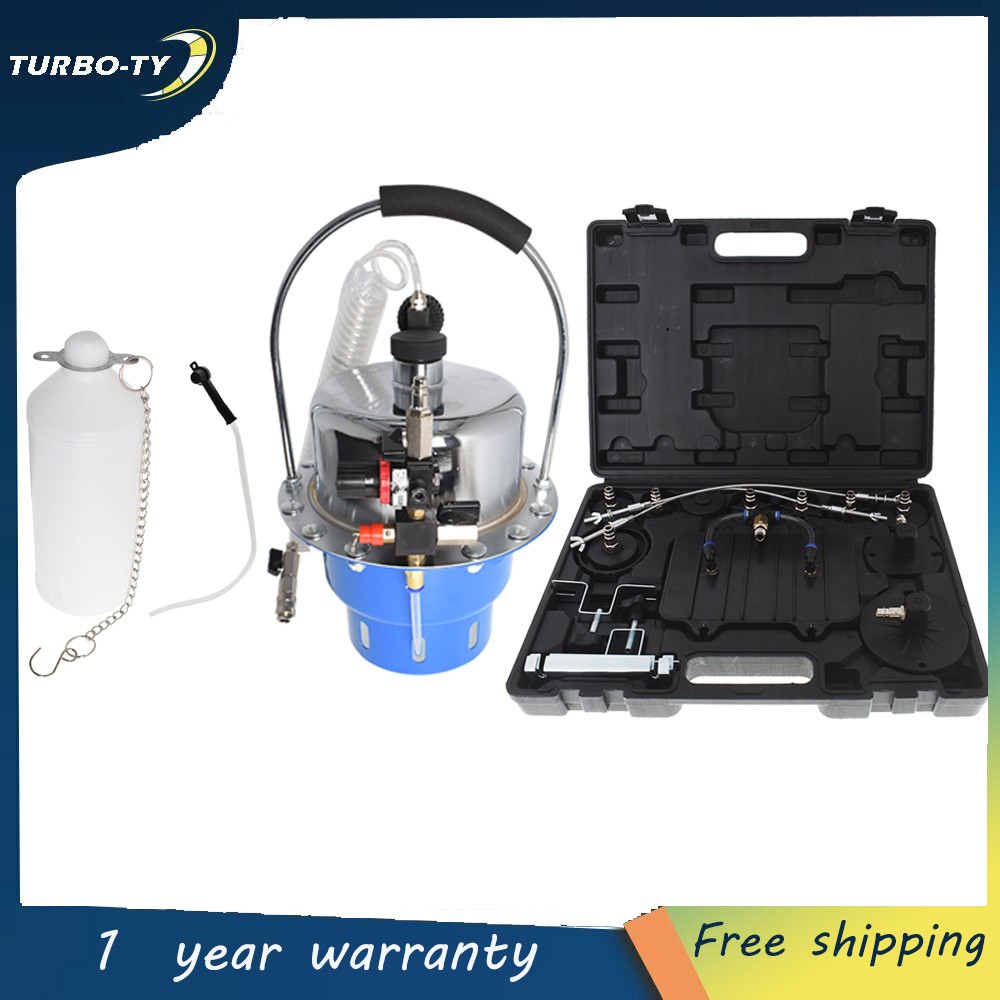 Portable Pneumatic Air Pressure Kit Brake and Clutch Bleeder Valve System Tools