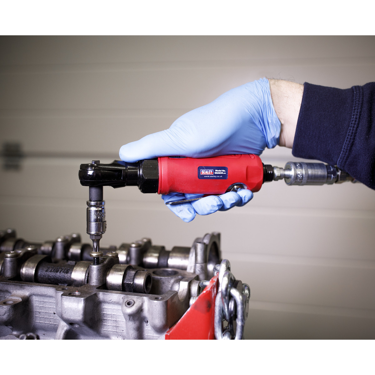 Sealey GSA634 Compact Air Ratchet Wrench 1/4″Sq Drive