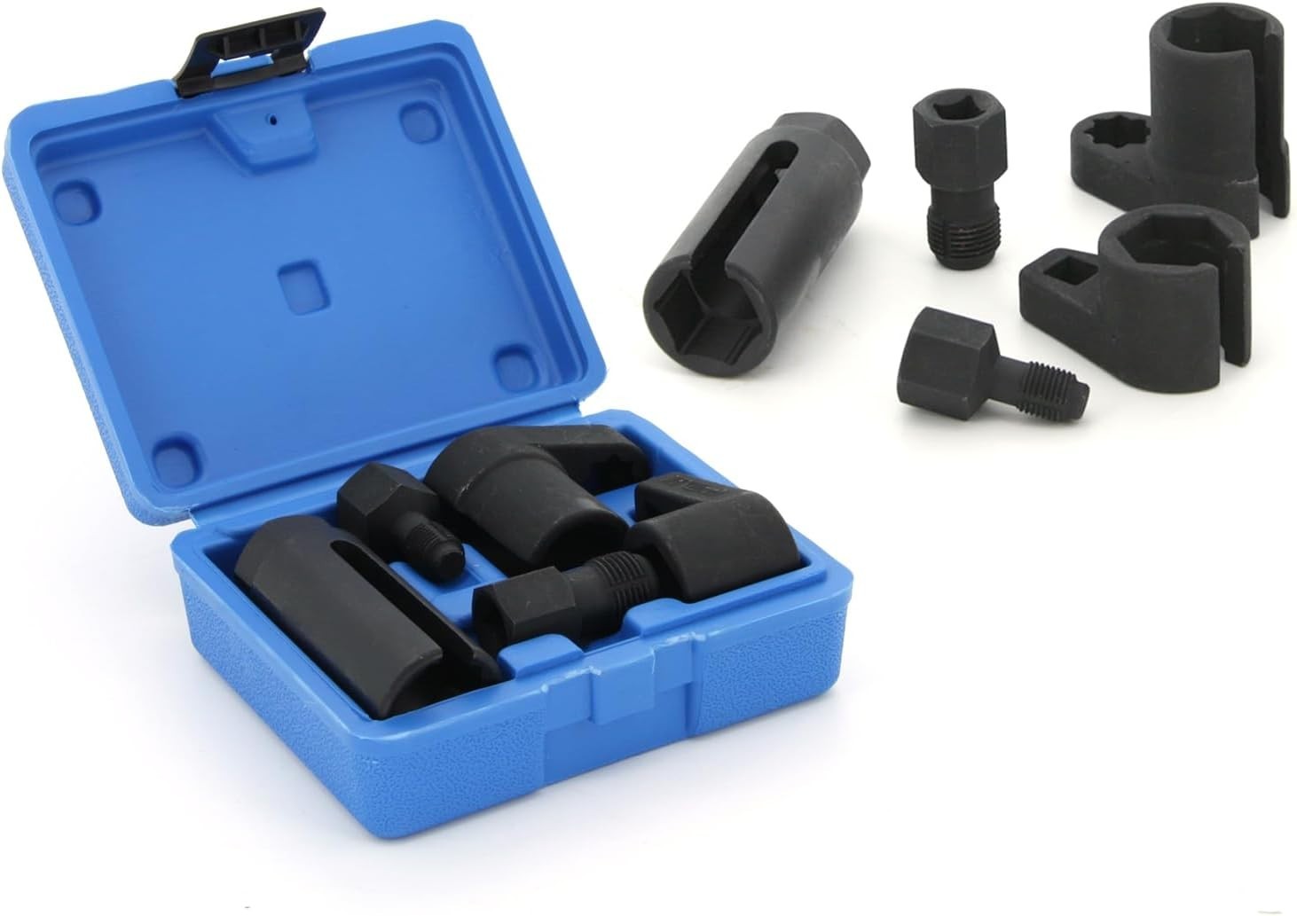 5PCS O2 Oxygen Sensor Socket Thread Chaser Set 3/8″ 1/2″ Drive 7/8″ Tool Kit