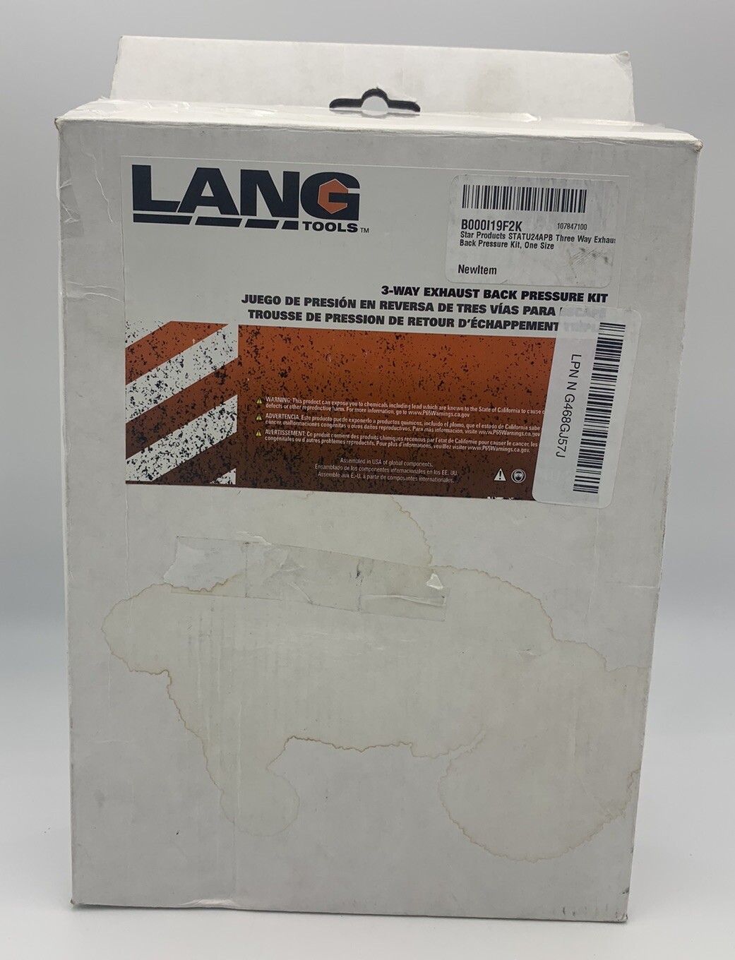 LANG Tools 3-Way Exhaust Back Pressure Kit LANTU24APB