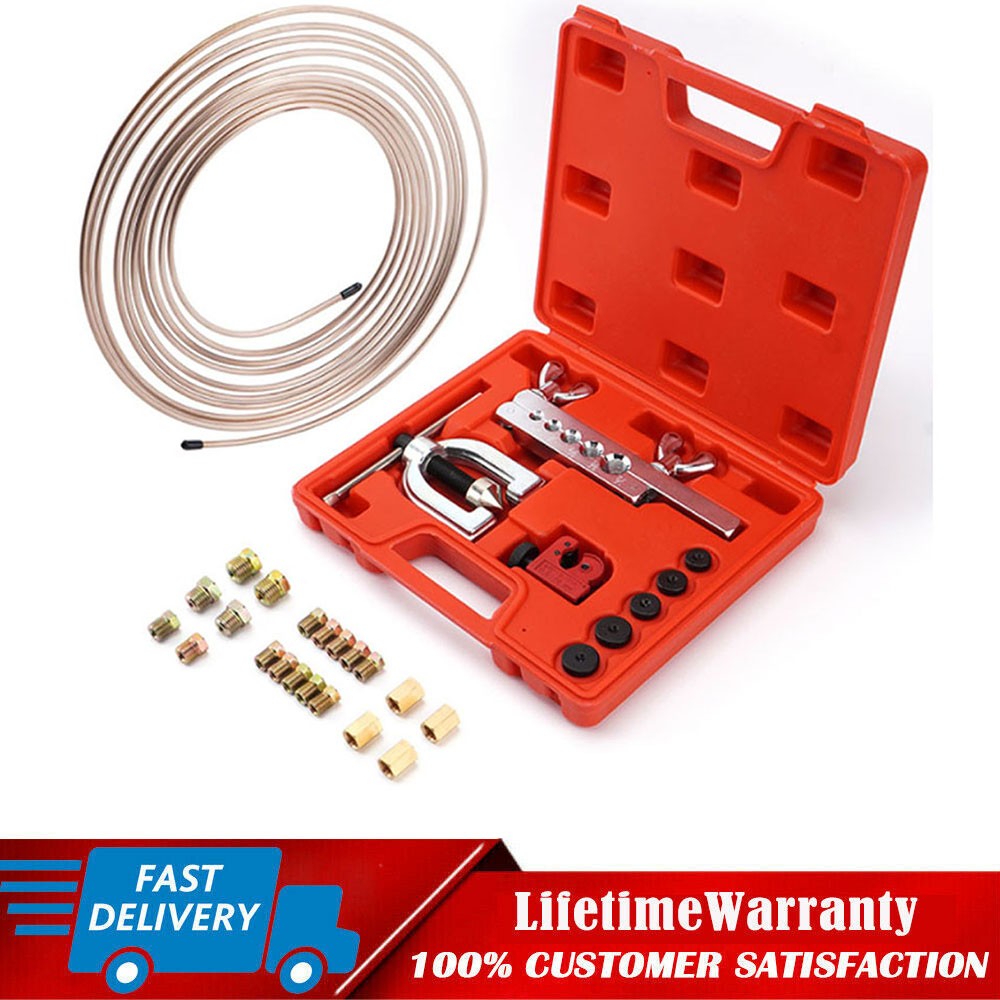 Upgraded 25ft 3/16 Copper Nickel Alloy Brake Line w/Double & Single Flaring Tool