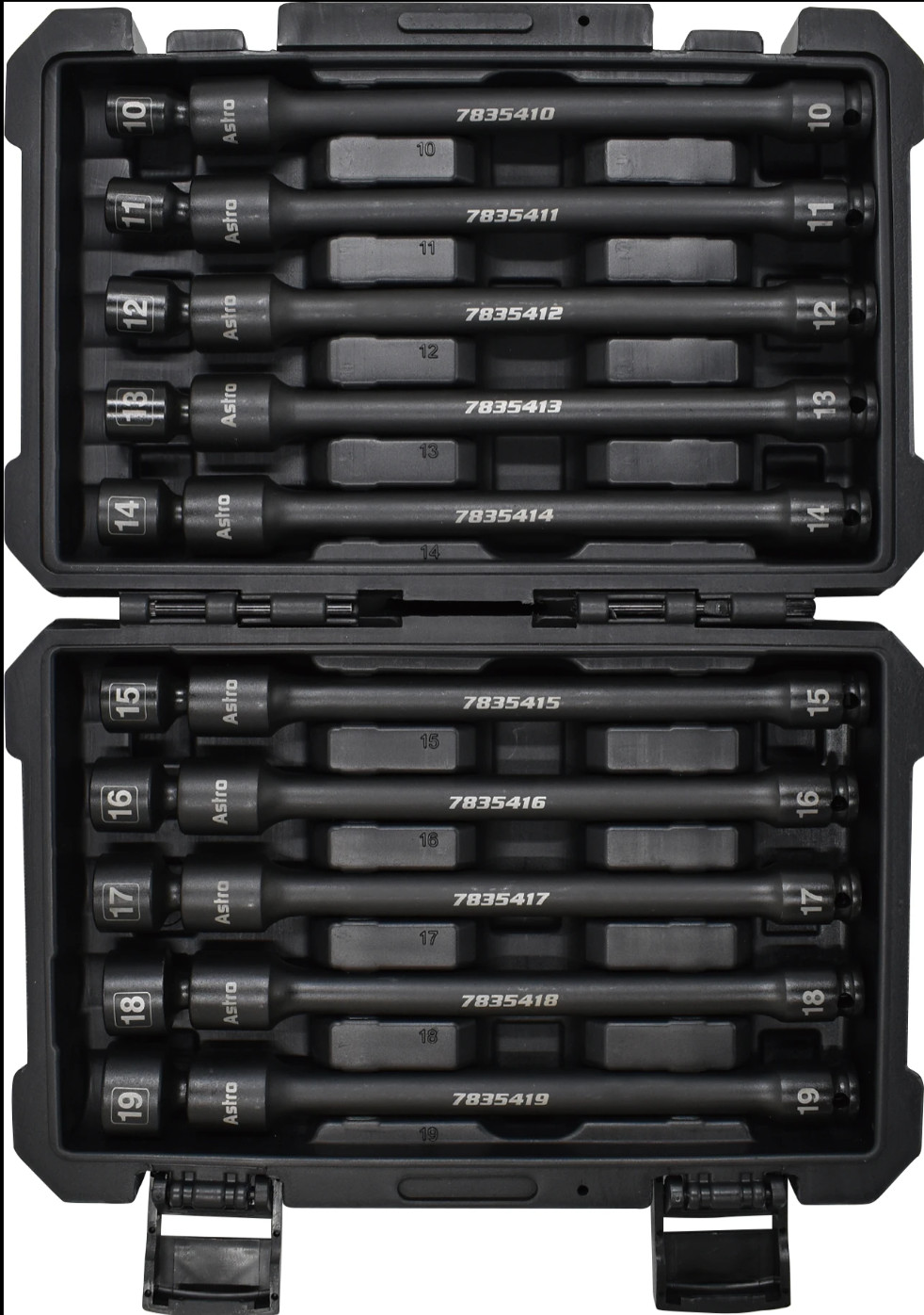 Astro 3/8″ dr Metric 9″ Long Pinless Universal Impact Extension Socket Set 78354
