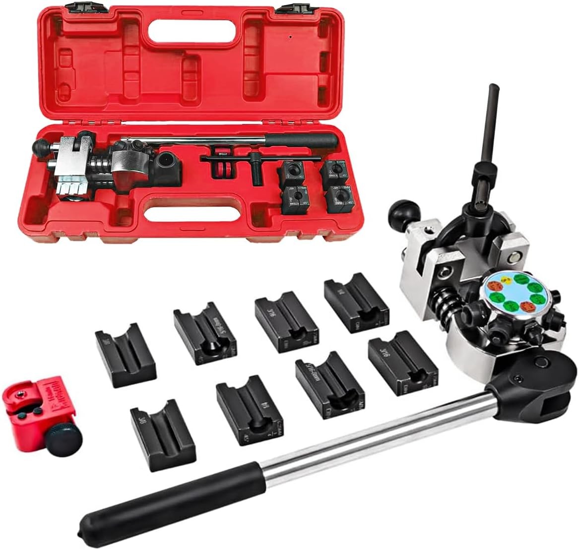 1 PACK 45° Brake Line Flaring Tool Repair Kit for 3/16″, 1/4″, 5/16″, 3/8″ Tube
