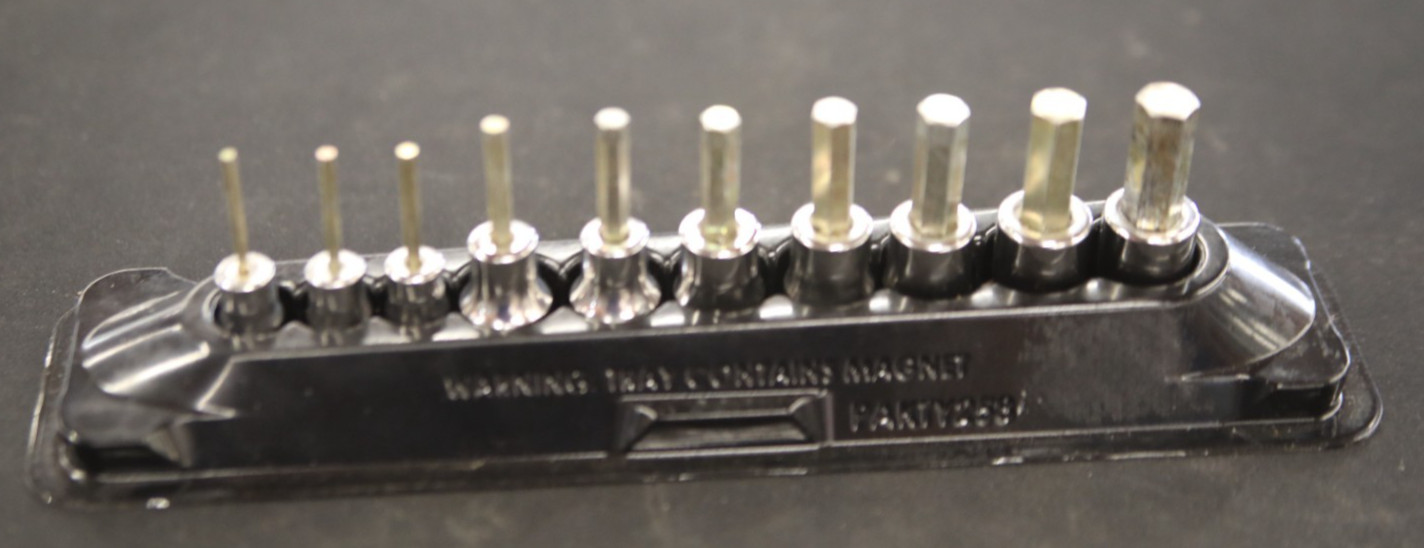 Snap On Tools 210EFTAMY 10pc Combination (2-10mm) Metric Hex Bit Socket Set