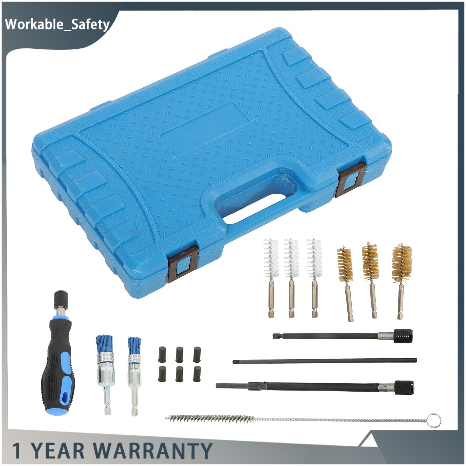 Cylinder Heads Cleaning Kit Diesel Injector Seat Cleaning Brush Tool 19Pcs/Set