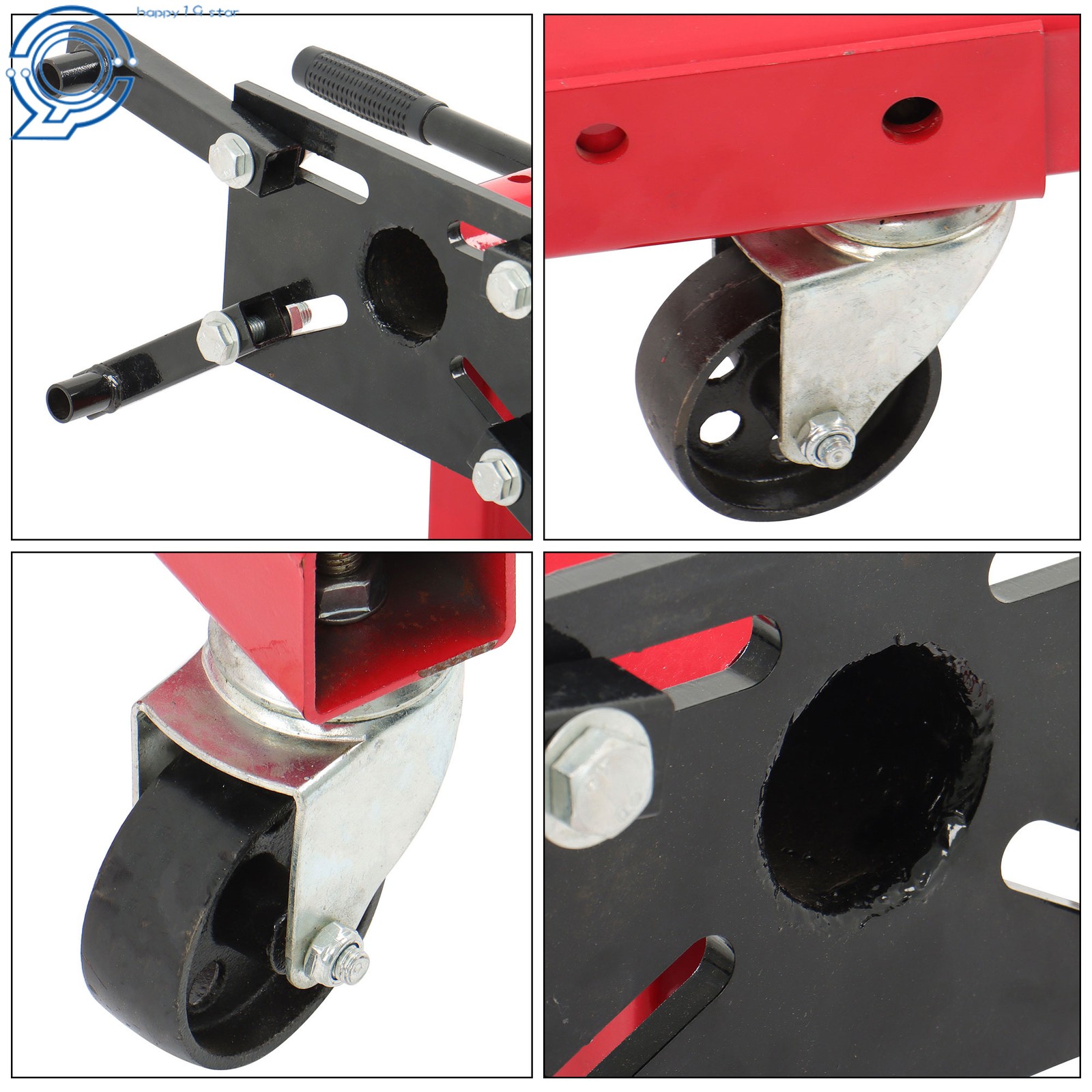 Rotating Engine Stand 1500lbs w/ 360° Adjustable Head Folding Motor Hoist Dolly