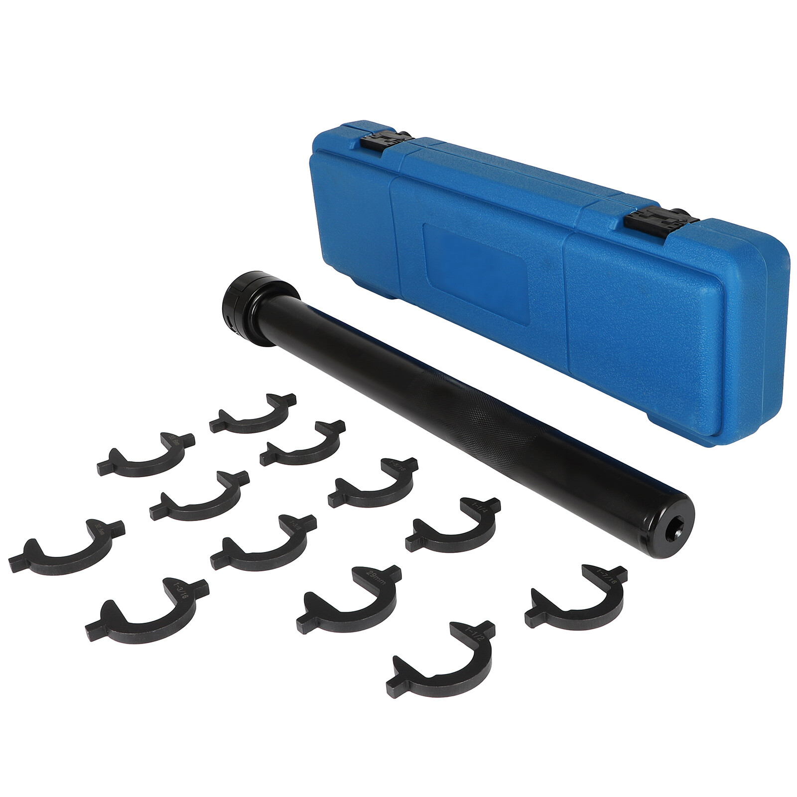 With 12 SAE & Metric Crowfoot Adapters Inner Tie Rod Removal Auto Tool Kit 13pc