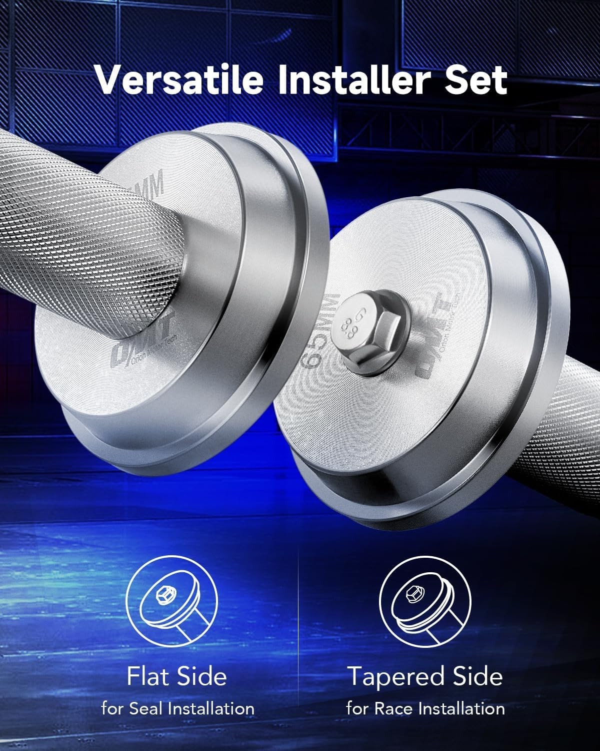 10-Piece Bearing Press Kit: Durable Seal Installer with 9 Adapters for Precision