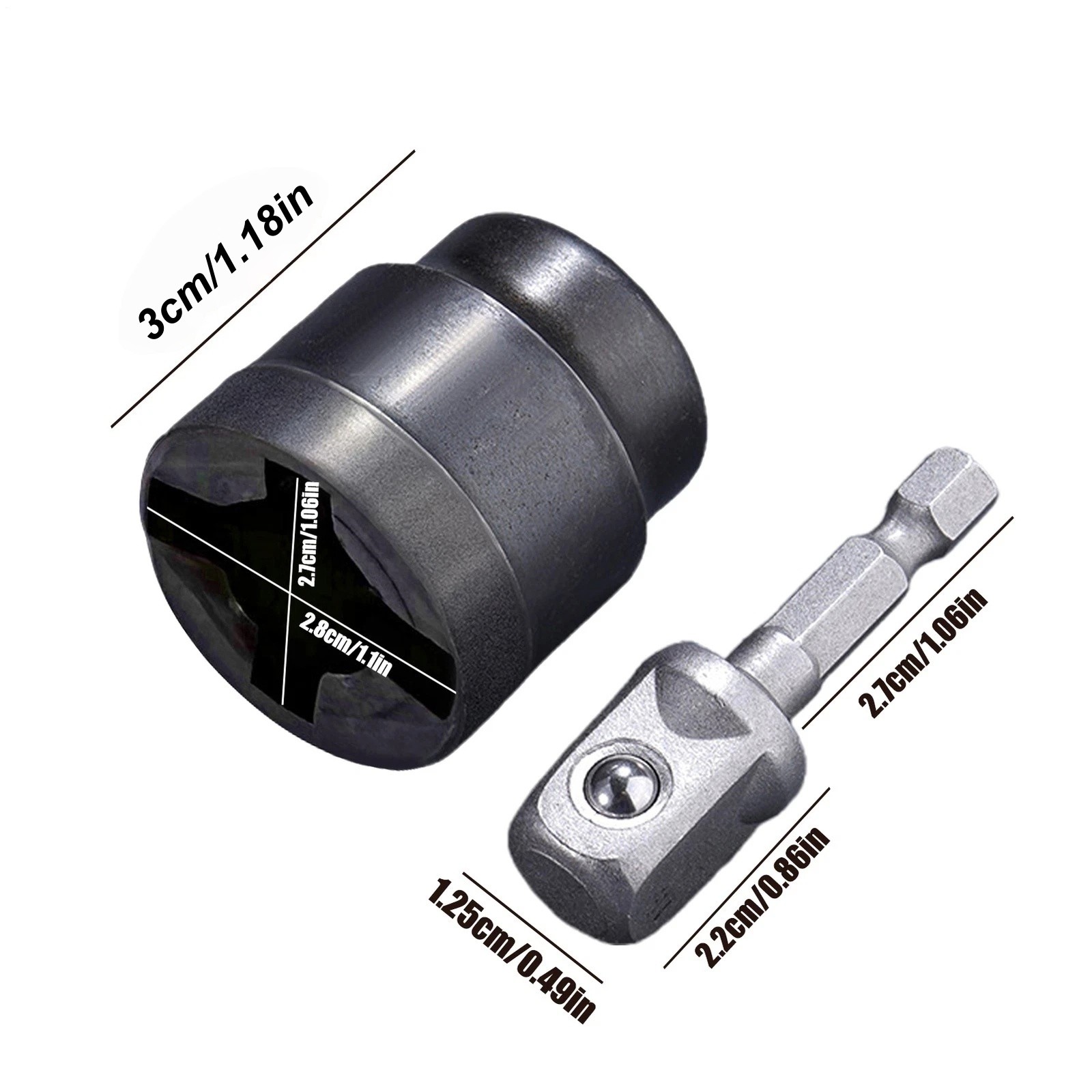 Power Drill to Scissor Jack Adapter, Socket Converter Tool, High Carbon Steel