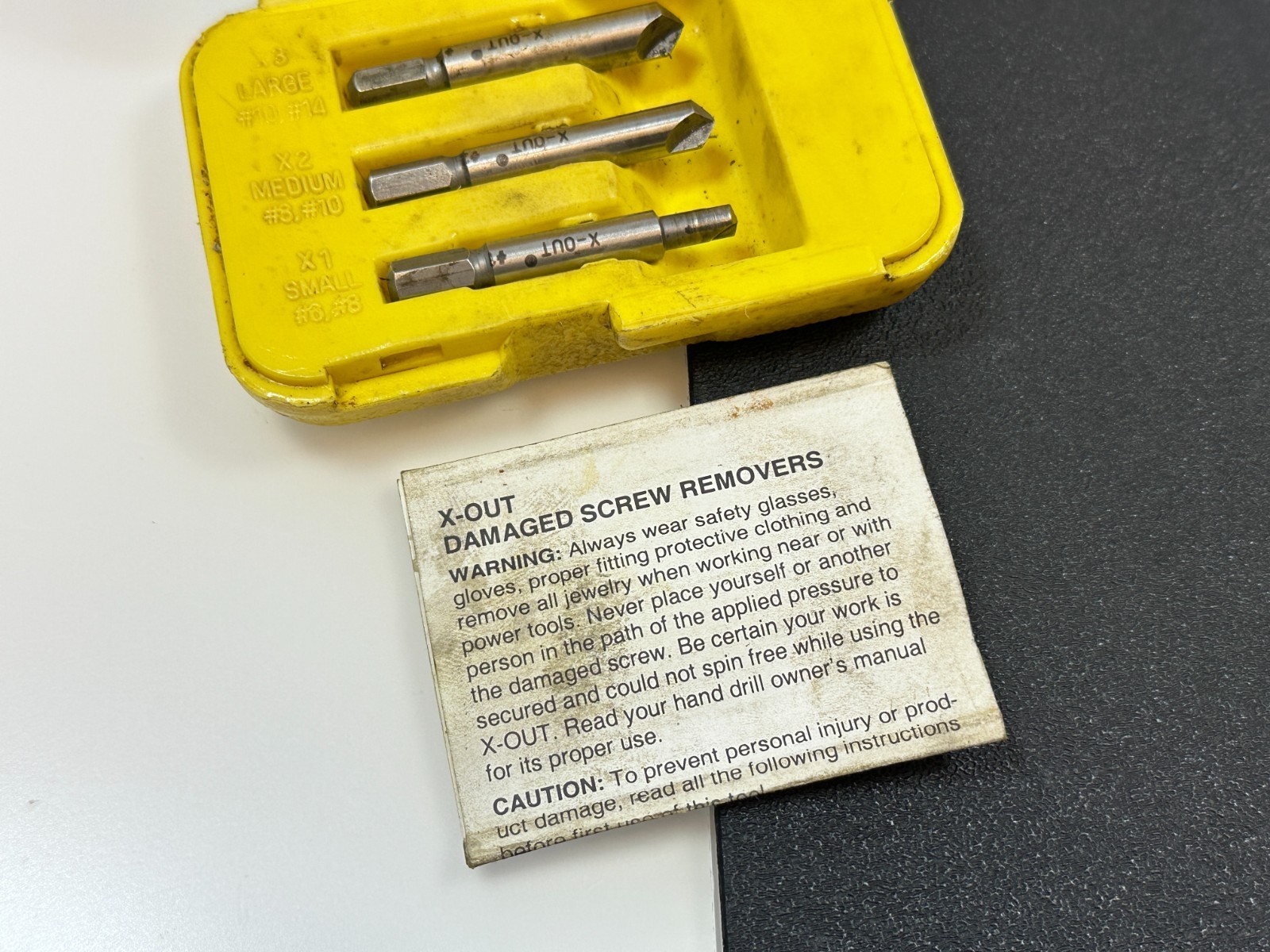 Blue-Point Tools E-Z Out 3pc Damaged Screw Remover Set w/ Case, YA2019