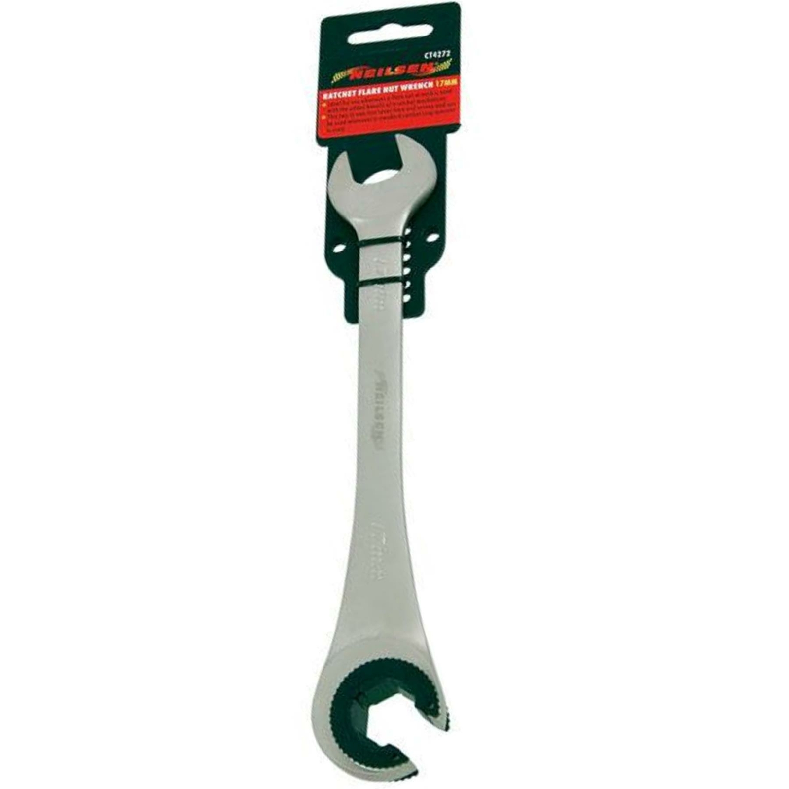 Neilsen 17mm Flare Nut Wrench Ratchet & Standard Open Ended Brake Pipe Spanner