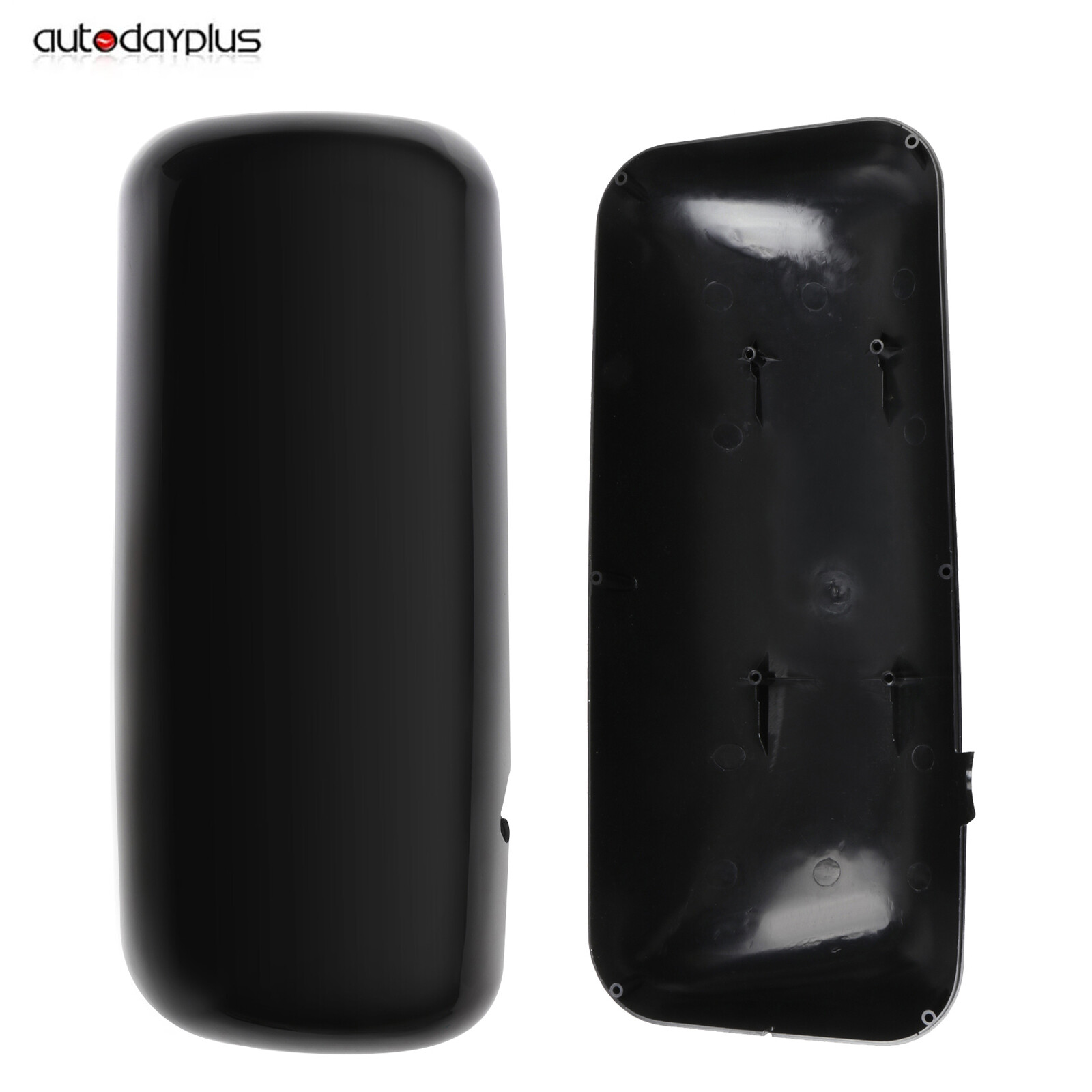 For 08-16 Kenworth T170 T370 T600 T660 Mirrors Cover Pair Side View Black Smooth