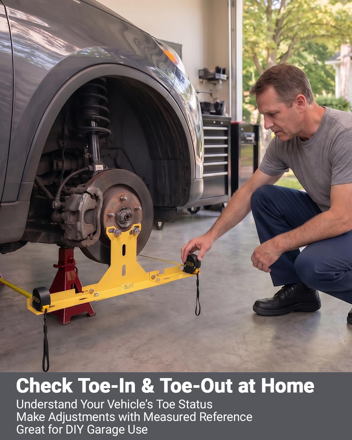 Toplamper Wheel Alignment Tool to Help Save Shop Time & Cost, Stainless Steel