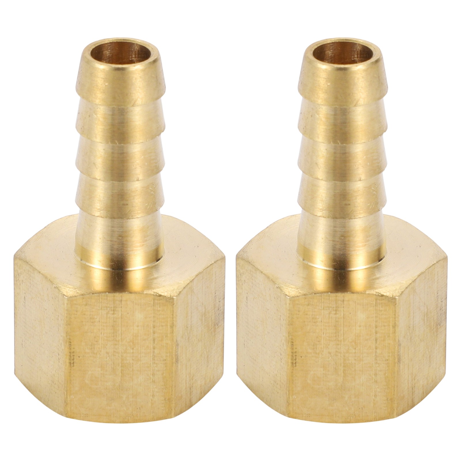 For Barb Fittings 5/16″ 3/8″ NPT Hexagonal Interior Fittings 2 Piece Gold
