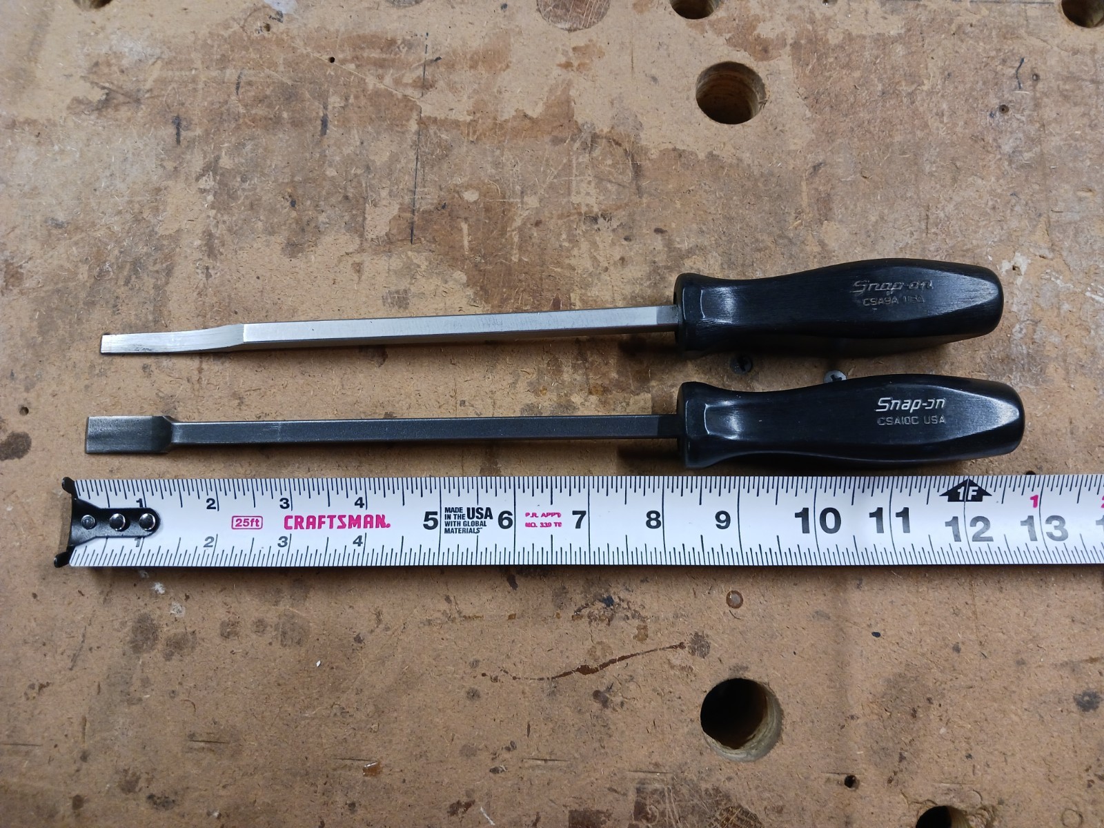 Two Snap-on Gasket Scrapers, CSA9A & CSA10C, USA, used