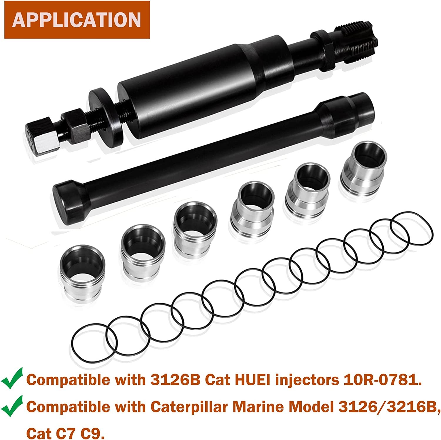 Injector Sleeve Cup Removal Tool & Install Kit For Caterpillar 3126B CAT C7 C9