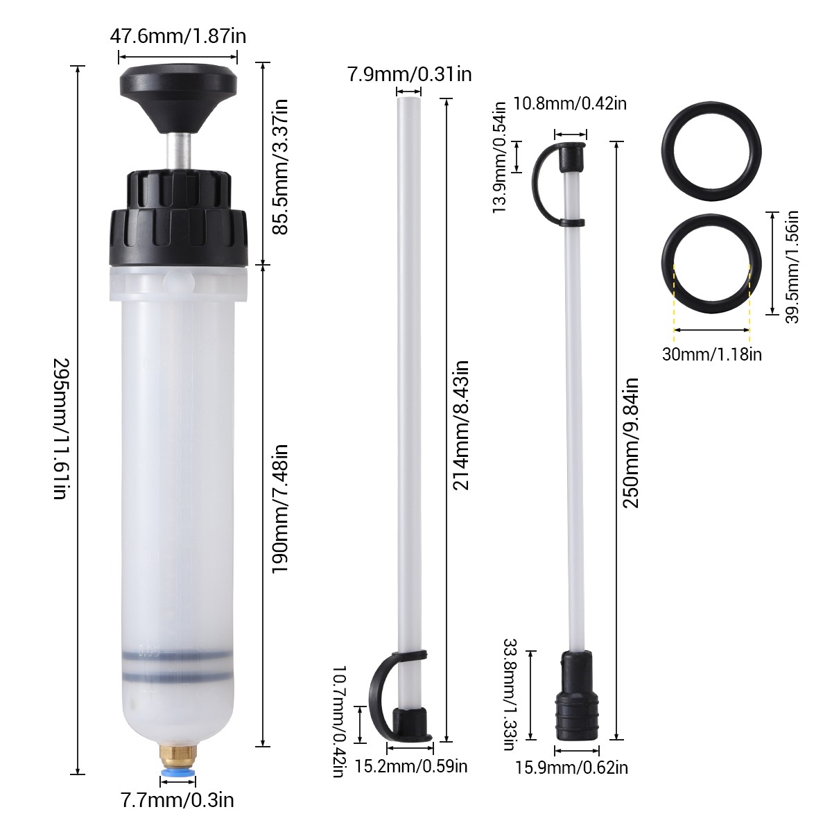 Fluid Extraction Filling Syringe Transfer Liquid Pump Oil Extractor 200CC/500CC