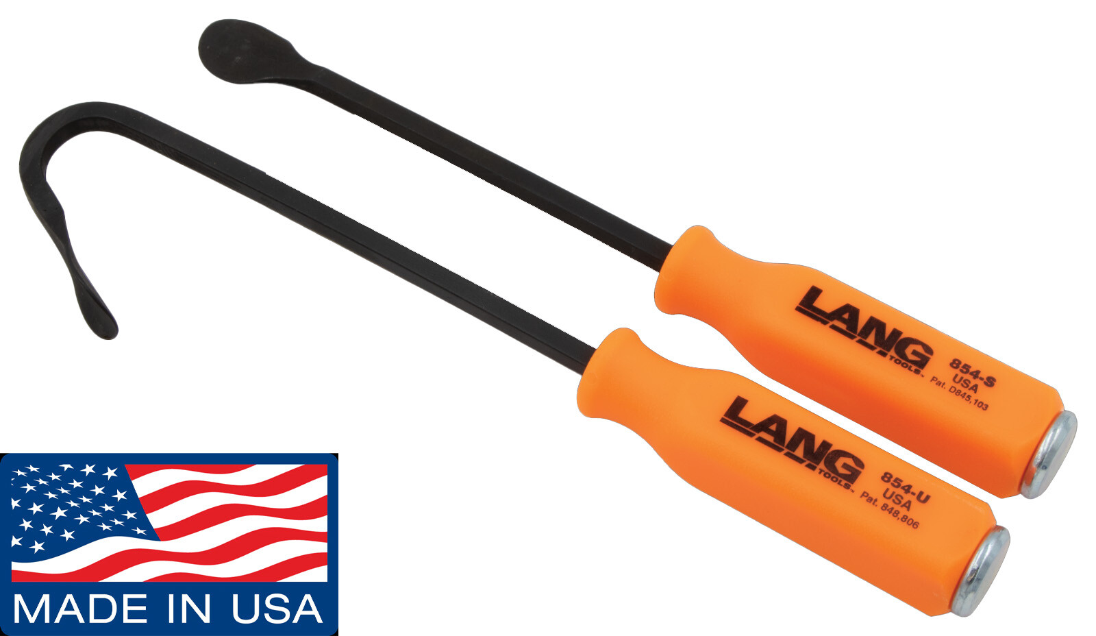Lang 854 2pc Hose Removal Installer Set Straight and Curved Heavy Duty USA